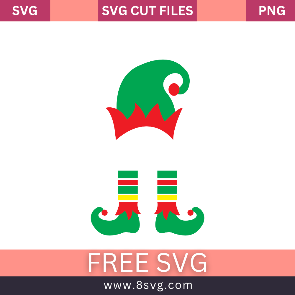 Elf SVG Free Cut File for Cricut- 8SVG