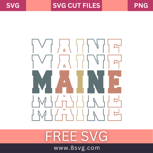 Maine stack retro vintage SVG Free And Png Download-8SVG