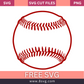 Red Baseball Outlines Laces Svg Free Cut File Download- 8SVG