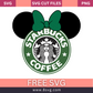 Disney Minnie Mouse Starbucks Coffee SVG Free Cut File- 8SVG