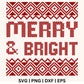 Merry and Bright Ugly Sweater SVG Free & PNG for Cricut & Silhouette