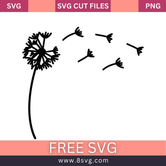 Dandelion Svg Free Cut File for Cricut- 8SVG