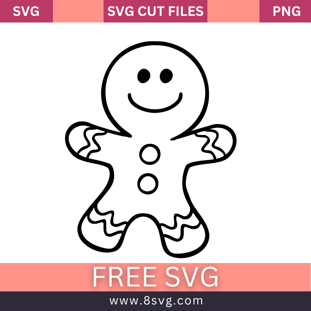 Gingerbread man Free christmas icons SVG Free And Png Download-8SVG