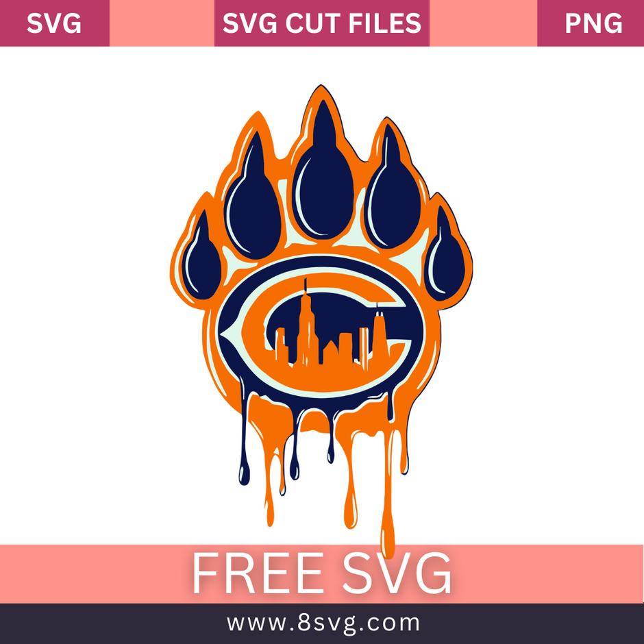 Free Chicago Bears SVG - Cut Files for Cricut | 8SVG – 8SVG