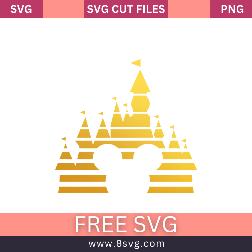 DS House Golden SVG Free Cut File for Cricut- 8SVG
