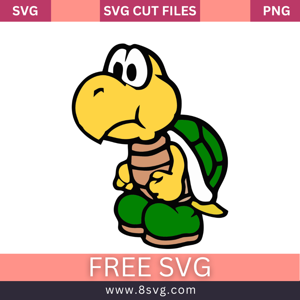 Koopa Paratroopa Svg Free Cut File For Cricut- 8SVG