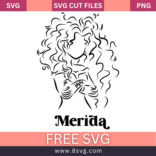 Disney Princess Merida Svg Free Cut File For Cricut- 8SVG