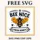 Bee Nice Fresh Honey Sign SVG Free and PNG Download-8SVG