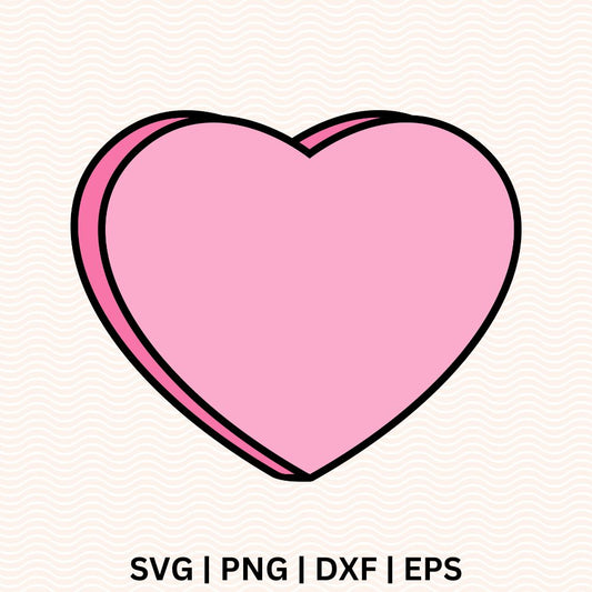 Candy Heart Valentine SVG Free cut file for Cricut & Silhouette-8SVG
