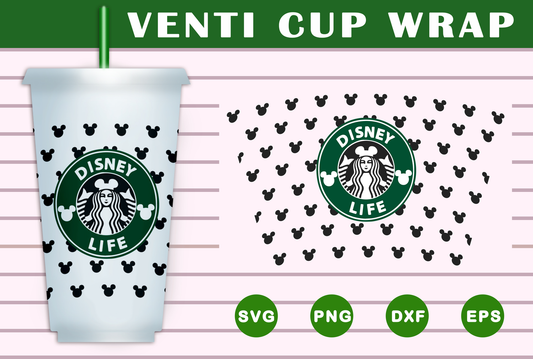Disney life Starbucks Wrap SVG Free And Png Download- 8SVG