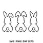 Easter Bunny outline SVG Free cut file and PNG for Cricut or Silhouette-8SVG