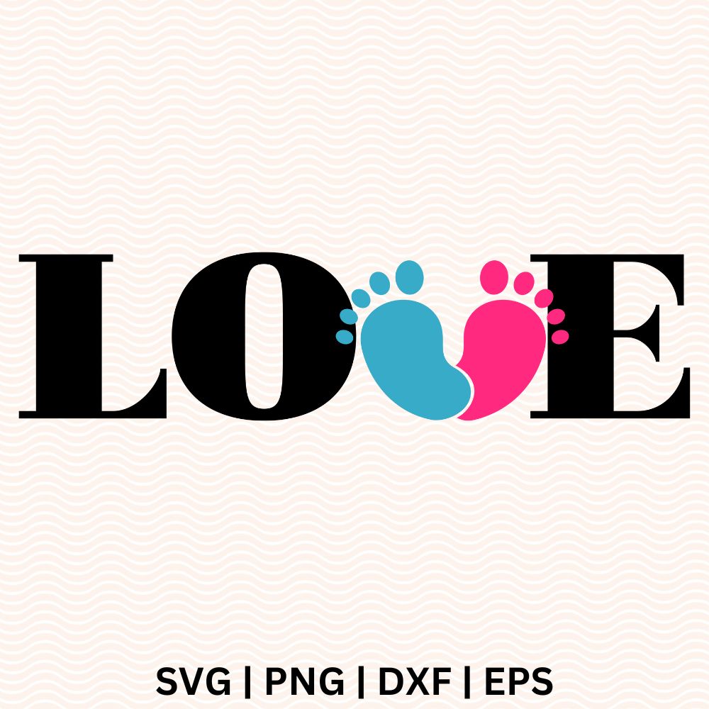 Love baby feet SVG File for Cricut or Silhouette-8SVG