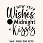 New Year Wishes Kisses SVG Free File for Cricut-8SVG