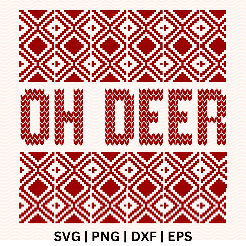 Oh Deer Ugly Sweater SVG Free & PNG for Cricut & Silhouette