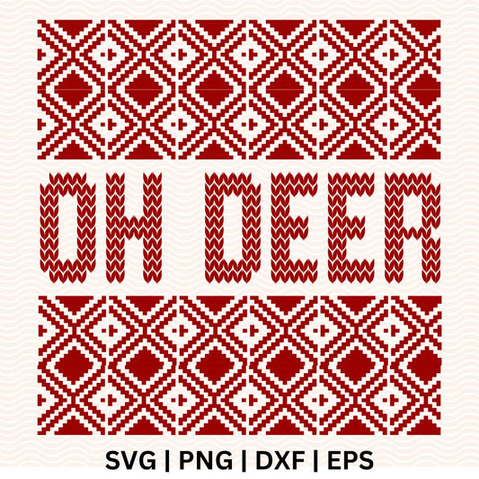 Oh Deer Ugly Sweater SVG Free & PNG for Cricut & Silhouette-8SVG