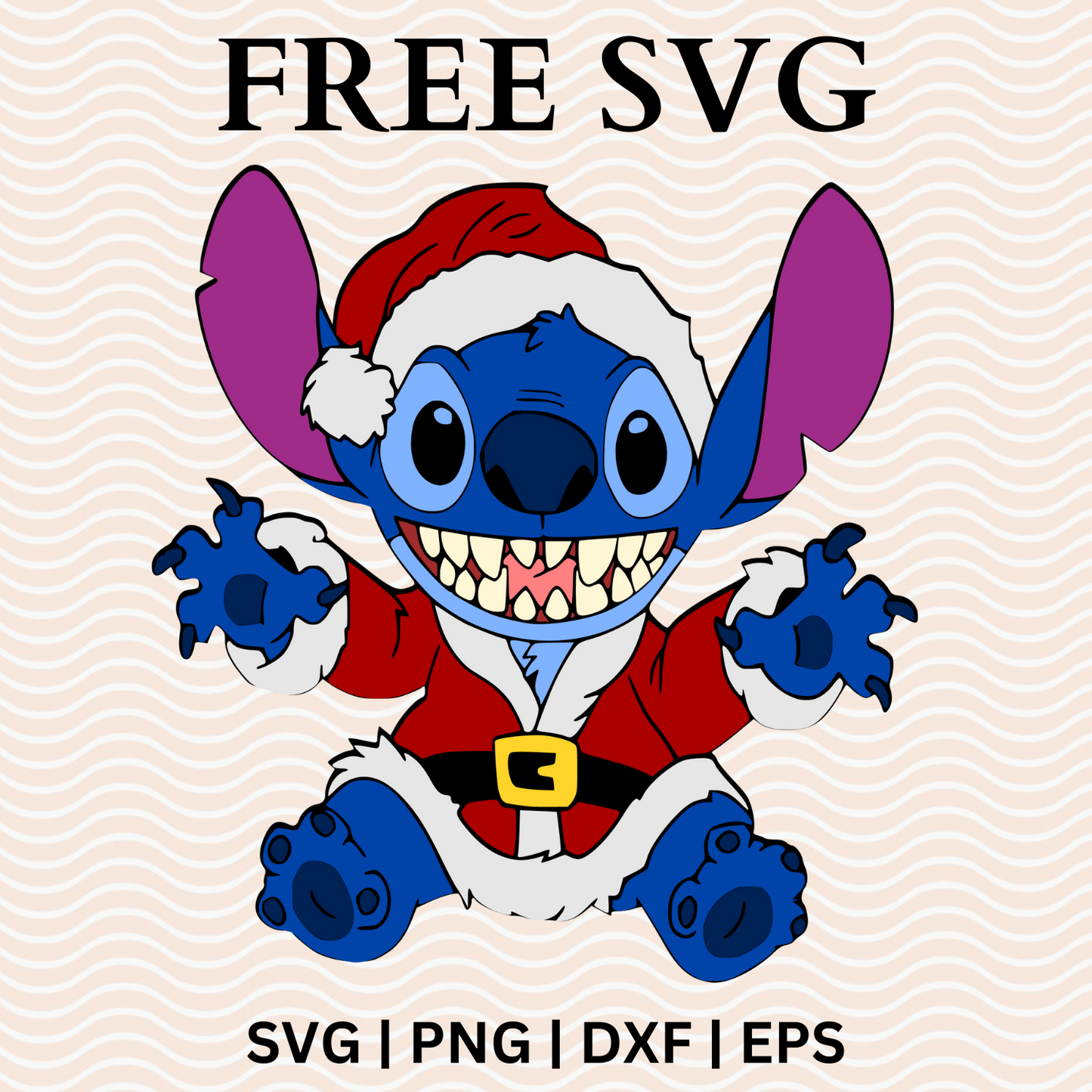 Stitch Christmas SVG Free For Cricut or Silhouette-8SVG