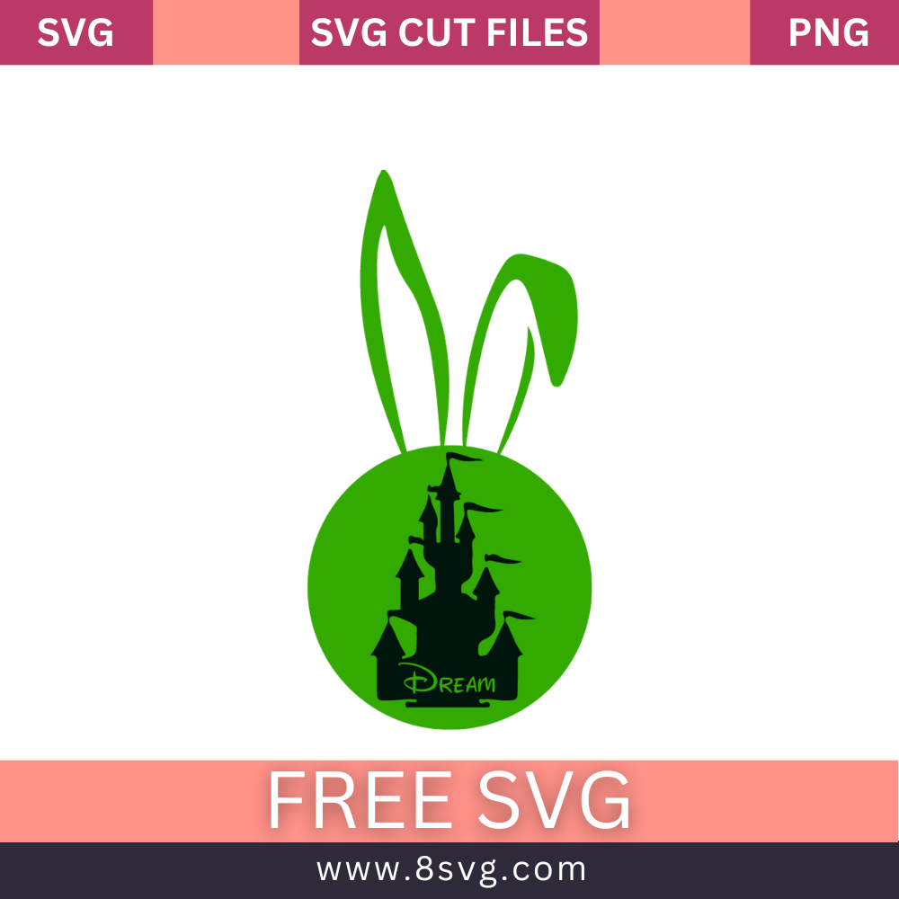 Dream castle Bunny Ears Disney land SVG Free And Png Download- 8SVG