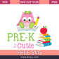 Owl PRE k Cutie SVG Free And Png Download- 8SVG