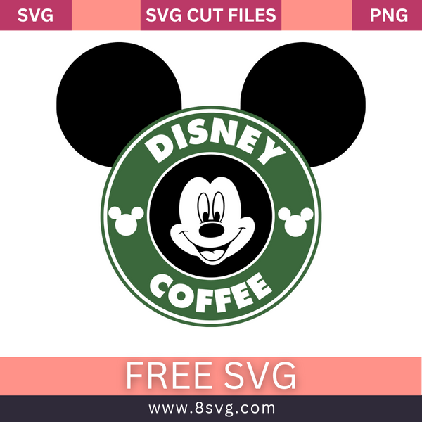 Disney Mickey Mouse Starbucks Coffee SVG Free Cut File – RNOSA LTD | 8SVG