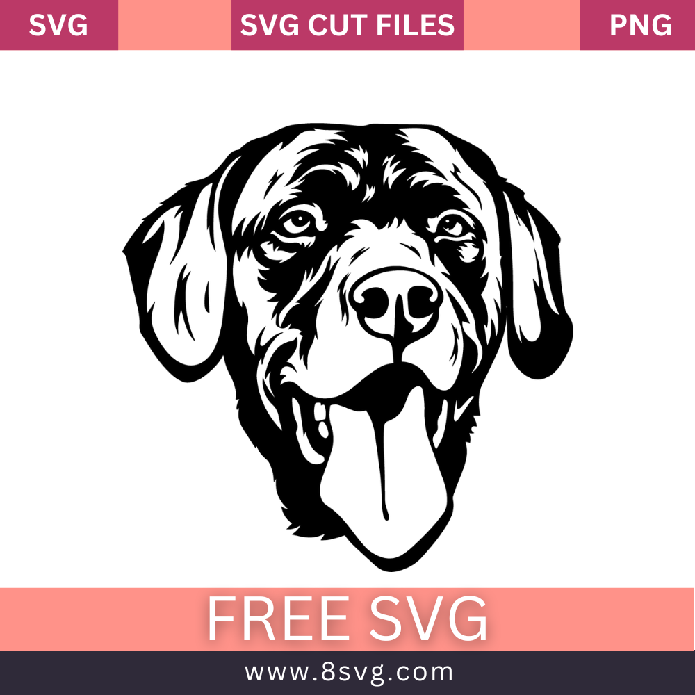 Labrador Retriever SVG Free Cut File for Cricut- 8SVG