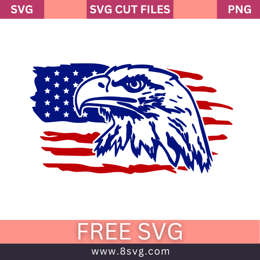 Distressed USA Flag Svg Free Cut File For Cricut- 8SVG
