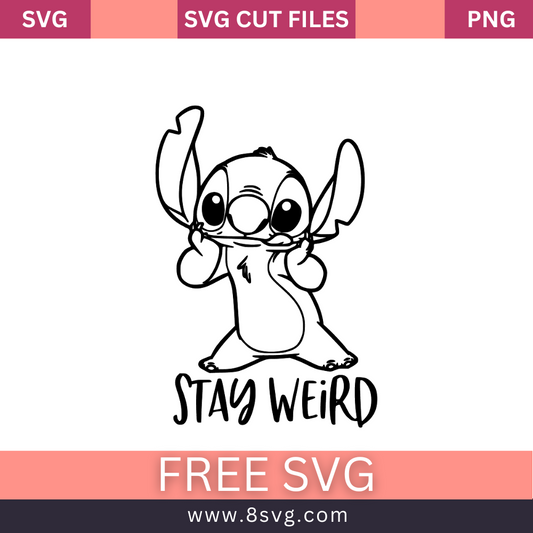 Stay Weird Svg Free Cut File For Cricut- 8SVG