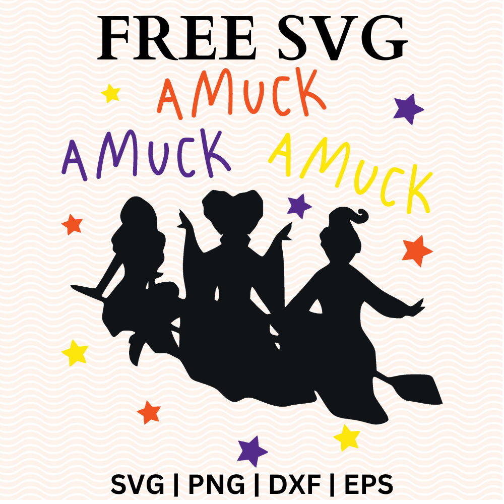 Amuck Amuck Amuck SVG Free & PNG Craft Cut File-8SVG