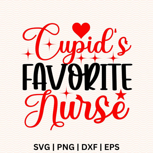 Cupid's Favorite Nurse SVG Free cut file for Cricut & Silhouette