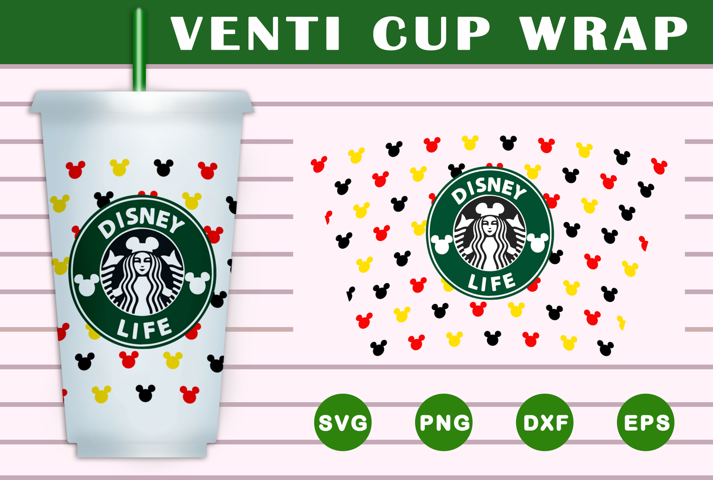 Disney life Starbucks Wrap SVG Free And Png Download- 8SVG