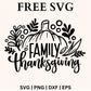 Family Thanksgiving SVG Free and PNG Cut File for Cricut