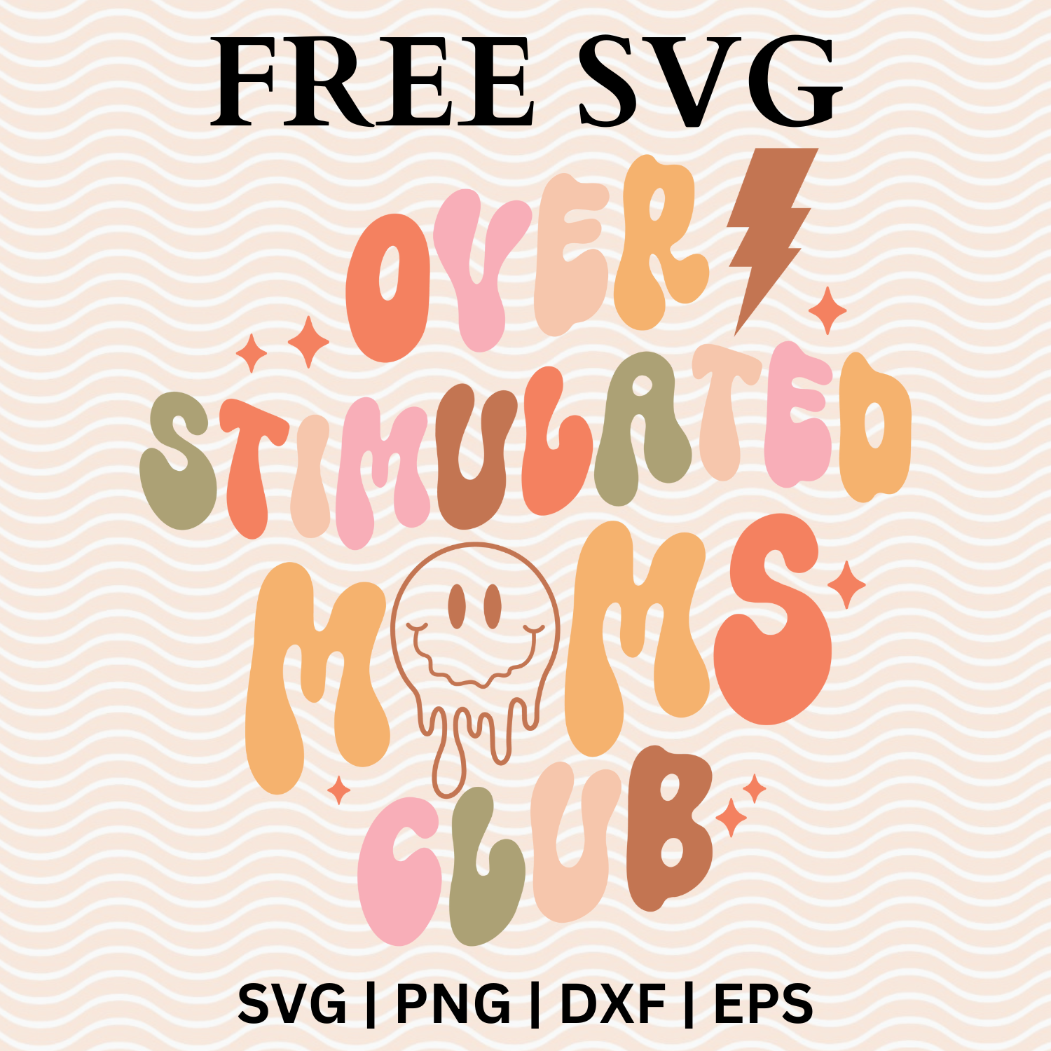 Over Stimulated Moms Club SVG Free File and PNG For Cricut & Silhouette-8SVG