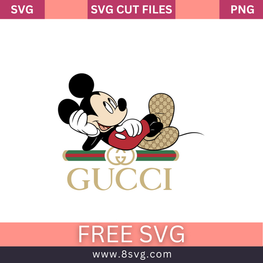 Gucci Minnie Mouse Head SVG