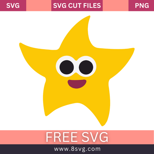 Sea Star Baby Shark Svg Free Cut File Download- 8SVG