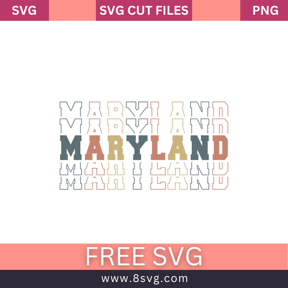 maryland stack retro vintage SVG Free And Png Download-8SVG