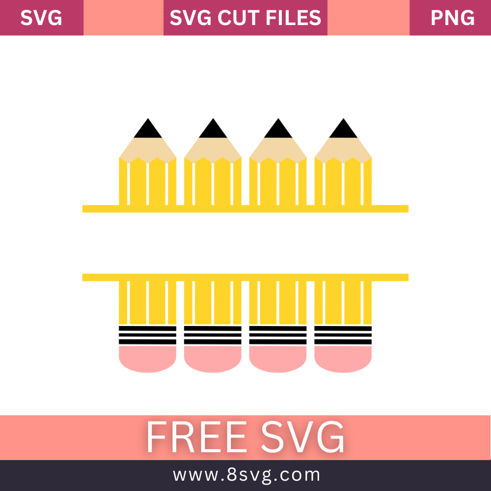 Pencil Name Frame SVG Free And Png Download- 8SVG