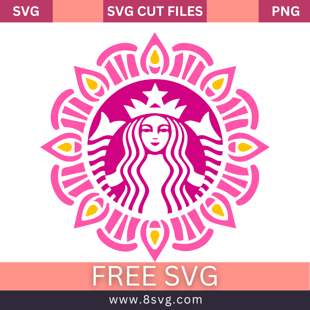 Disney Princess Pink Princess Starbucks Logo Svg Free Cut File – RNOSA ...