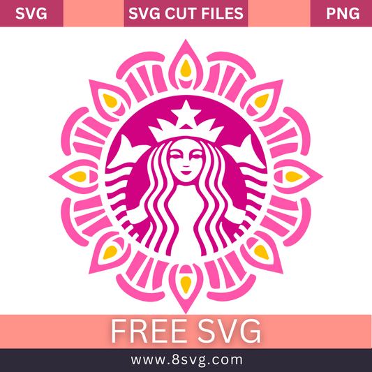 Disney Princess Pink Princess Starbucks Logo Svg Free Cut File- 8SVG