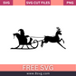 Santa Riding Sleigh Silhouette christmas SVG Free And Png Download-8SVG