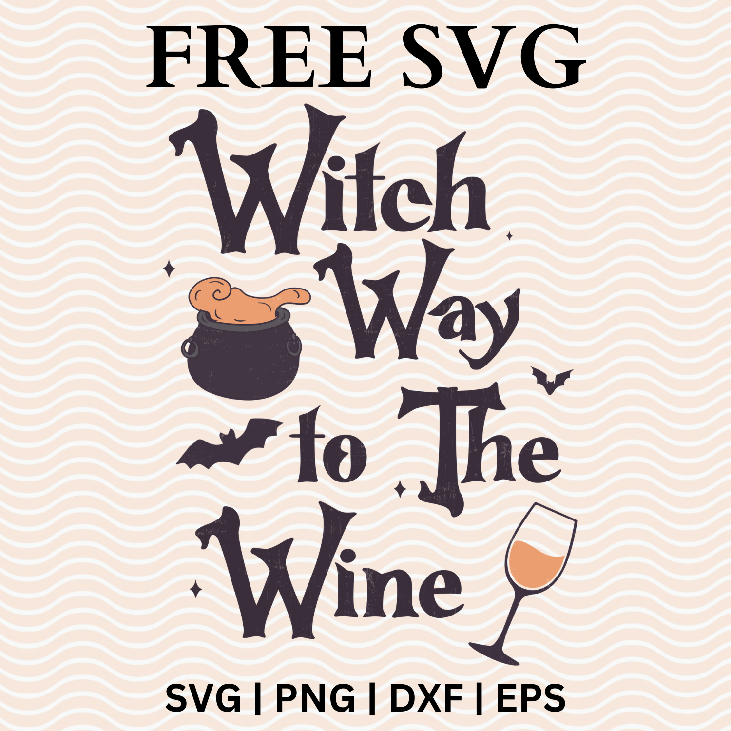 Witch way to the Wine SVG Free File and PNG For Cricut & Silhouette-8SVG