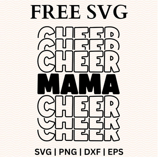 Free Cheer Mama SVG Free Cut Files for Cricut & Silhouette-8SVG