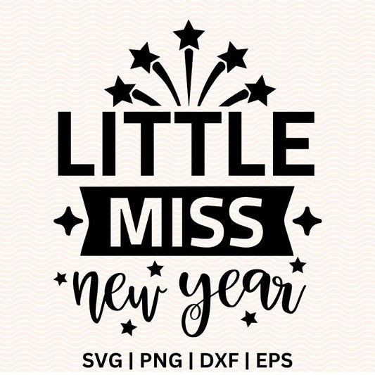 Little Miss New Year SVG Free File for Cricut-8SVG