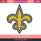New Orleans Saints SVG Free Cut File for Cricut- 8SVG