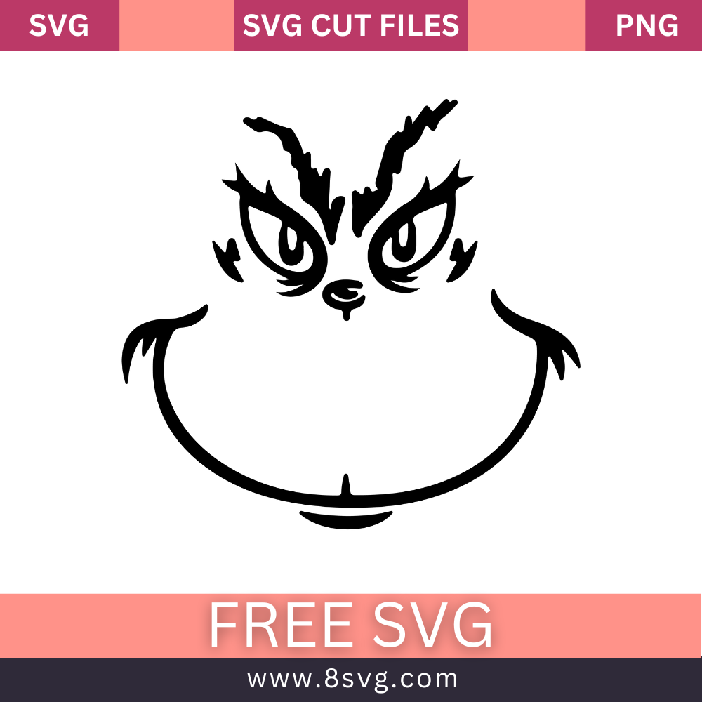 Grinch Face Svg Free Cut File For Cricut Rnosa Ltd 8svg