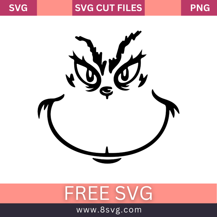 Grinch Face Svg Free Cut File For Cricut – RNOSA LTD | 8SVG