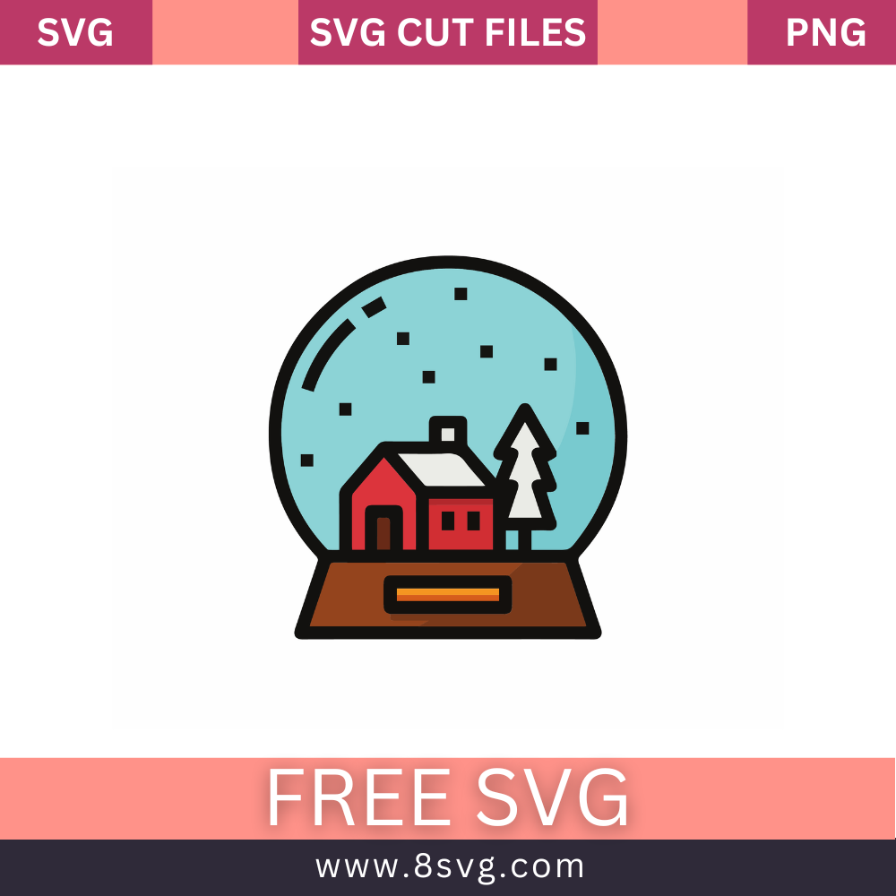 Snowglobe christmas SVG Free And Png Download-8SVG