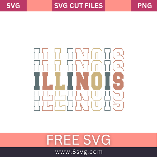 Illinois State SVG Free Png Download File For Cricut