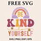 Be Kind to Yourself SVG Free File For Cricut & PNG Download-8SVG