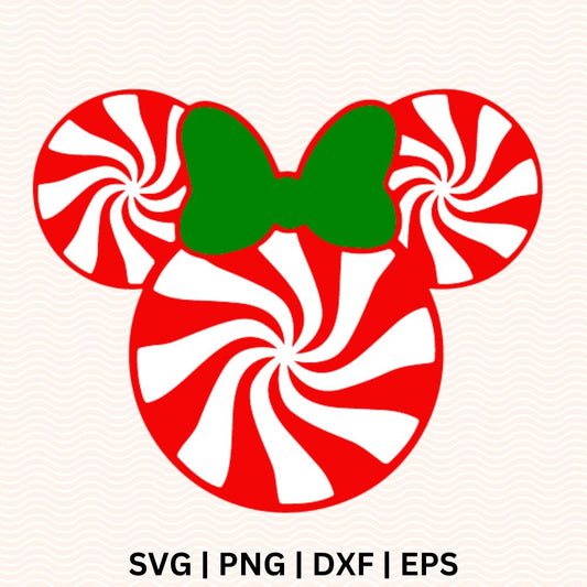 Disney Minnie Candy Cane SVG - Free file for Cricut & Silhouette-8SVG