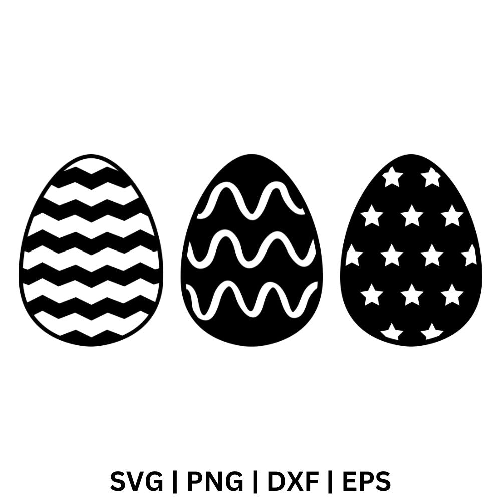 Easter egg silhouette SVG Free cut file and PNG for Cricut or Silhouette-8SVG