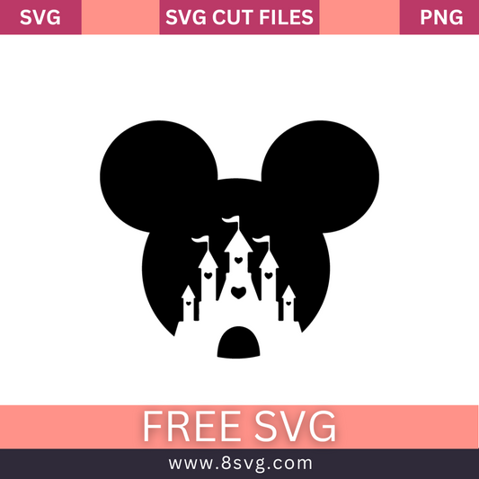 Mickey and Castle Disney SVG Free Cut File for Cricut- 8SVG